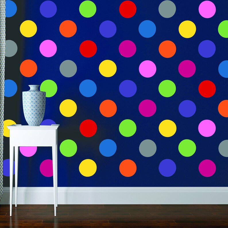 Big Polka Dot Wall Decals Large Polka Dot Decal Polka Dot Wall Decal 8 Polka Dot Decal Polka Dot stickers image 2