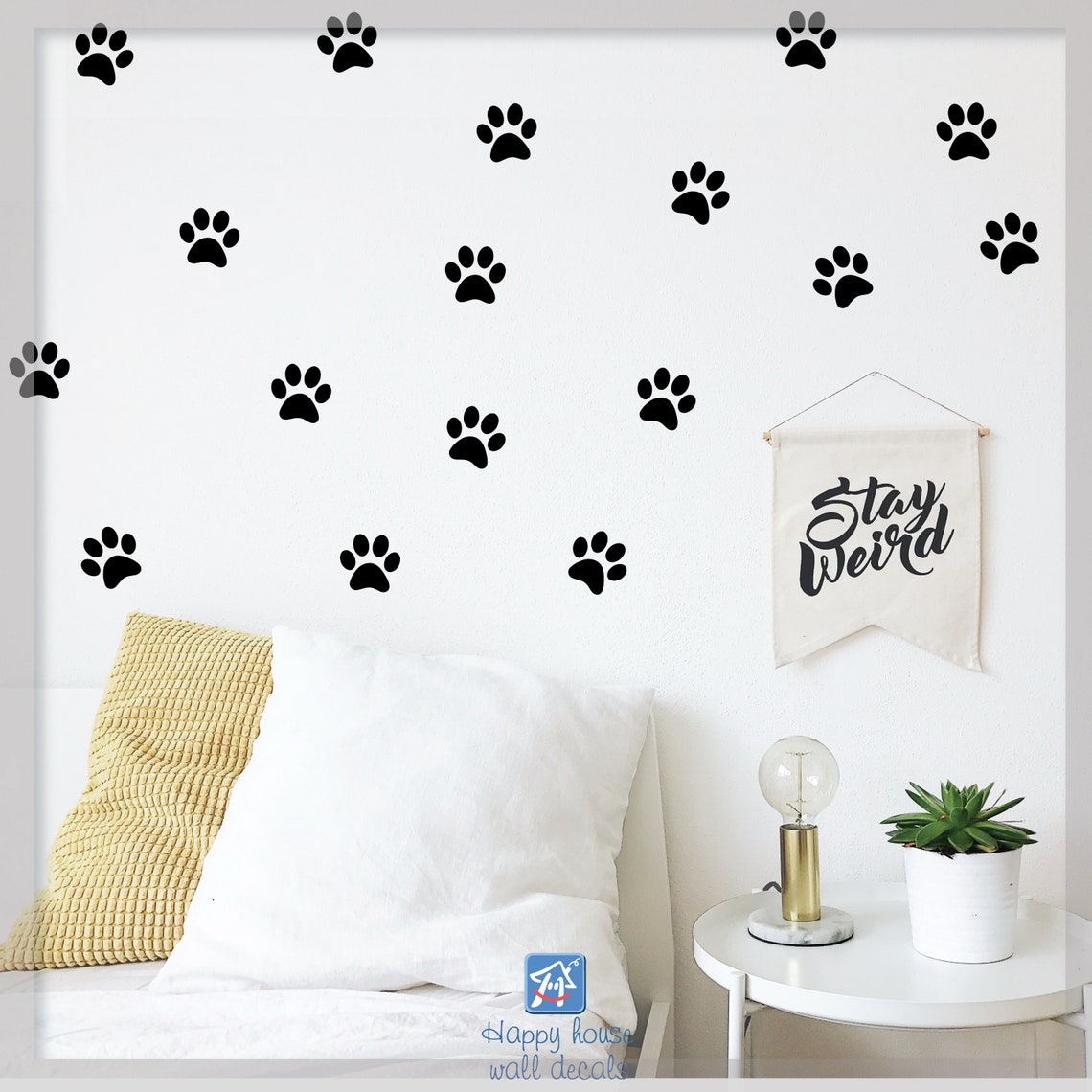 Paw wall Decal Dog Paw wall decal Paw print decal Paws wall Etsy Polska