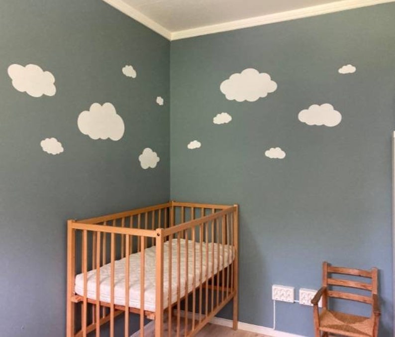 Cloud Wall Decals Nursery Sky Themed Decor Cloud Stickers Etsy