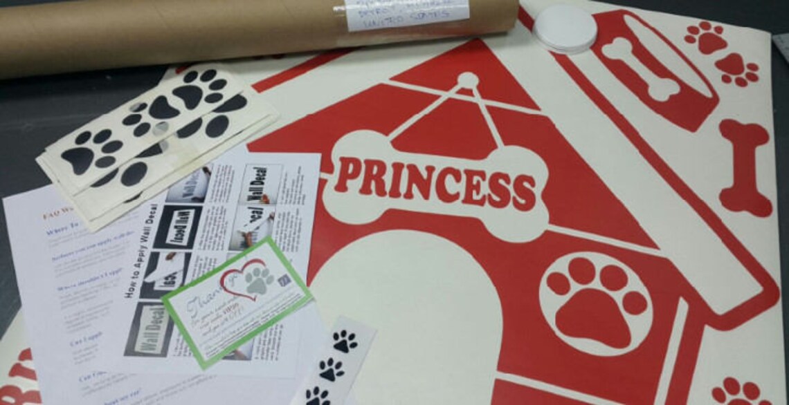 Dog House Decal Dog House Wall Decal Puppy House Wall Etsy