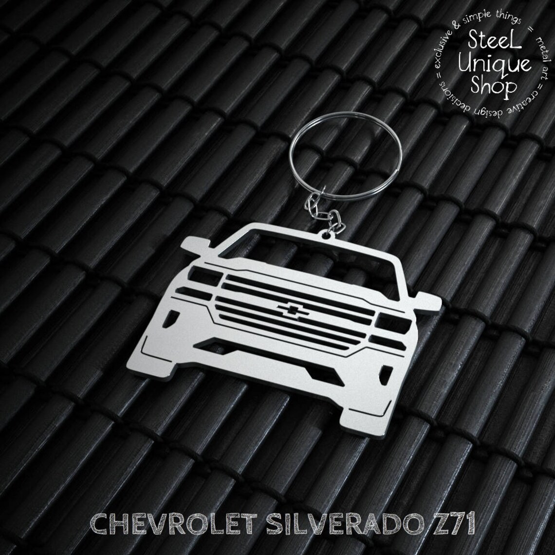 Chevrolet Silverado Keychain Etsy