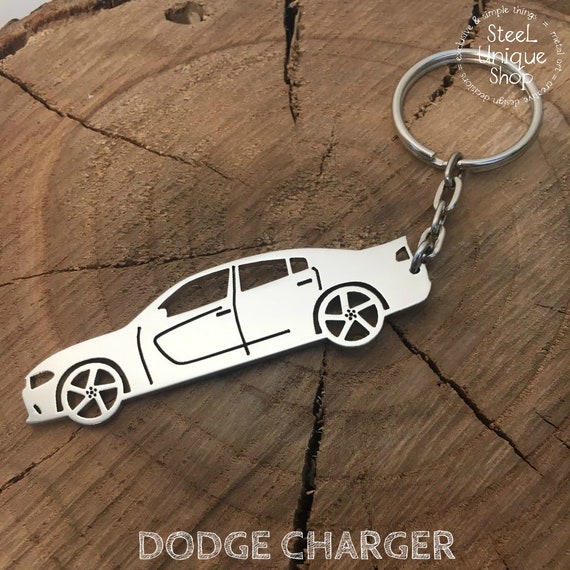 Dodge Charger Side Keychain Etsy