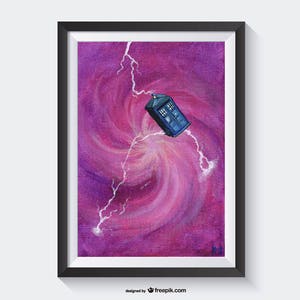 Dr Who Tardis Art Print | 5x7 | 9x12