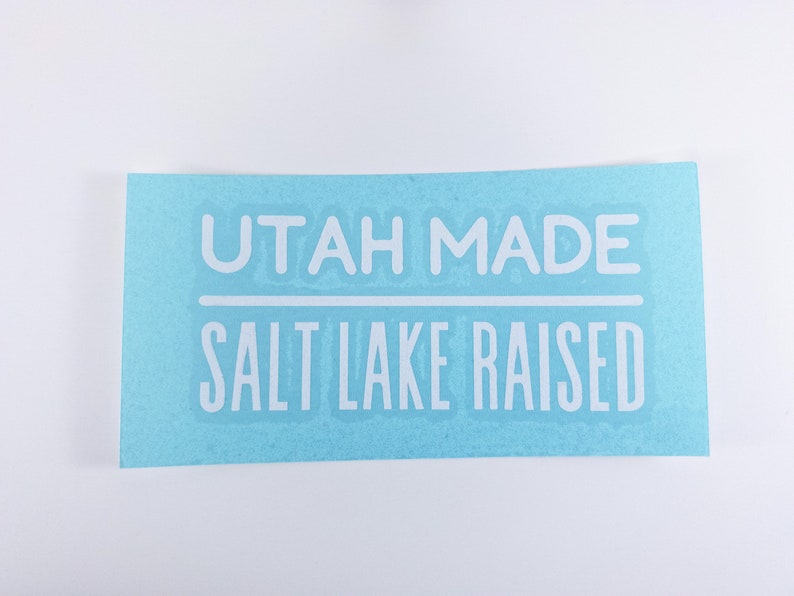 Salt Lake Raised Transfer Sticker Decal Decal Utah Made