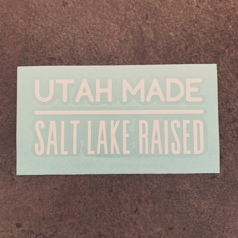 Salt Lake Raised Transfer Sticker Decal Decal Utah Made