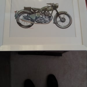 Royal Enfield Bullet, Classic Motorcycle Book Print Picture Framed Ready to go