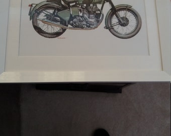 Royal Enfield Bullet, Classic Motorcycle Book Print Picture Framed Ready to go