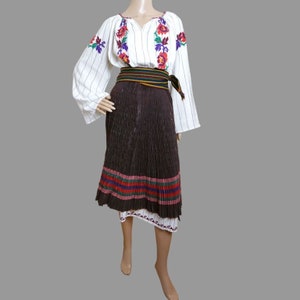 Romanian traditional clothing , Romanian traditional attire , Romanian folk costume  , handmade Romanian folk wear , size M
