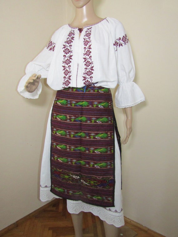 Romanian peasant costume, Romanian ethnic outfit ,
