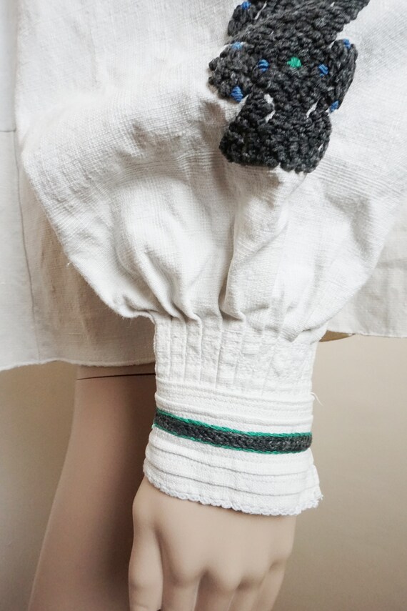 Antique Romanian peasant blouse , ethnic handmade blo… Gem