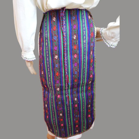 Romanian peasant costume aprons , antique folk ap… - image 5