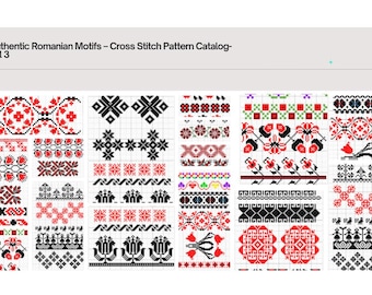 Romanian Folk Embroidery Cross-Stitch Patterns (PDF): 60 Traditional Designs for Needlework