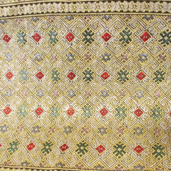 Antique hand embroidered Romanian folk skirt , ha… - image 8