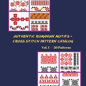 Romanian Cross Stitch PDF Patterns – 50 Traditional Motifs – Authentic Romanian Motifs – Cross Stitch Pattern  Digital Download - volume 1