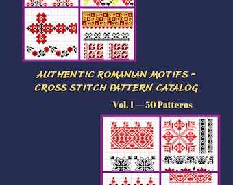 50 Romanian Cross Stitch Motifs: Traditional Embroidery Patterns (PDF Download, Volume 1)