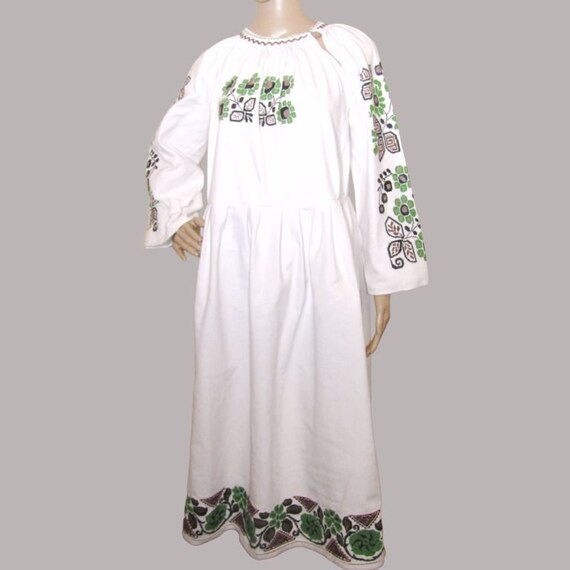 Romanian peasant handmade dress, ethnic Romanian … - image 9