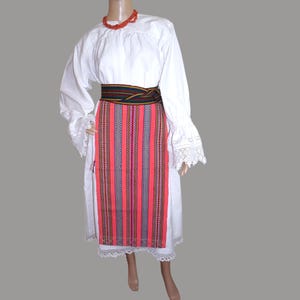 Handmade Romanian folk costume from Banat  - vintage traditional Romanian folk wear size M