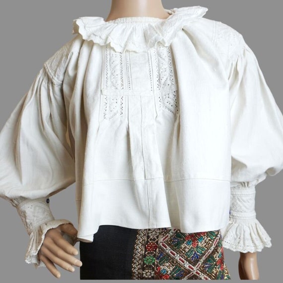 トップス antique Rumania blouse Antique Handmade Romanian Blouse From Transylvania