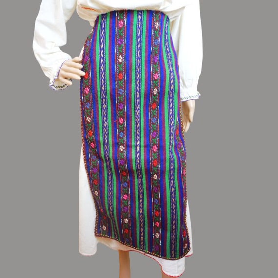 Romanian peasant costume aprons , antique folk ap… - image 4