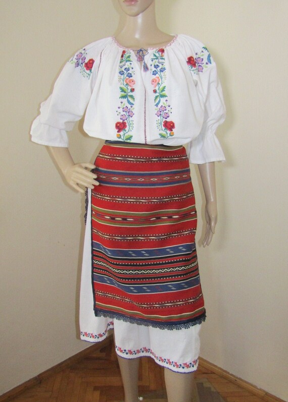 Romanian peasant costume, Romanian ethnic outfit ,