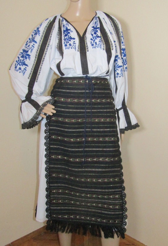 Romanian peasant costume, Romanian ethnic outfit ,