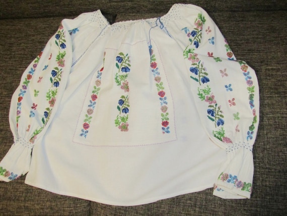 Romanian blouse hand beaded blouse /antique weddi