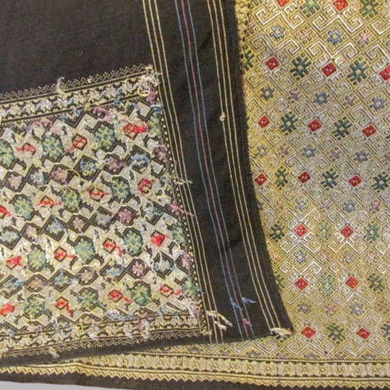 Antique hand embroidered Romanian folk skirt , ha… - image 9