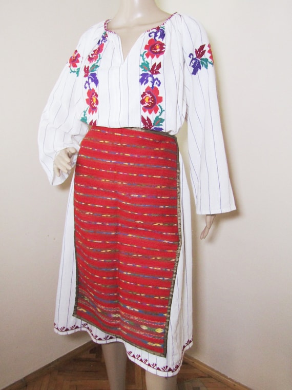 Romanian peasant costume, Romanian ethnic outfit ,
