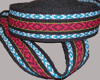 Antique  Romanian belt , hand woven traditional Romanian  belt  , handmade  wool sash , guitar strap