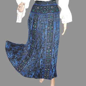 Vintage Romanian-Hungarian folk apron from the Cluj region, hand-pleated and embroidered, crafted in Transylvania