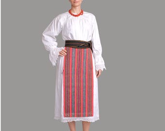 Vintage Handmade Romanian Folk Costume: Banat Region, Size M