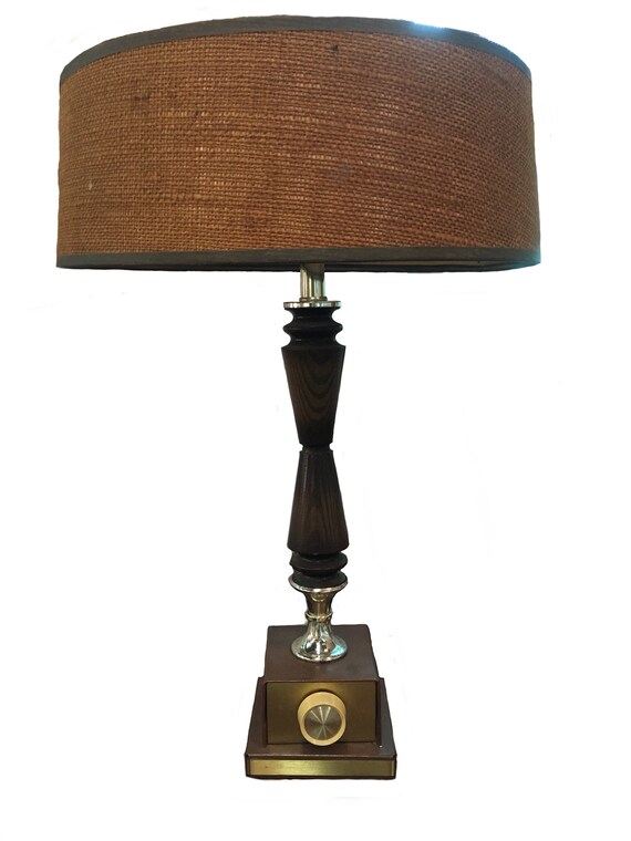 Mid Century Modern Wood Table Lamp With Dimmer Switch