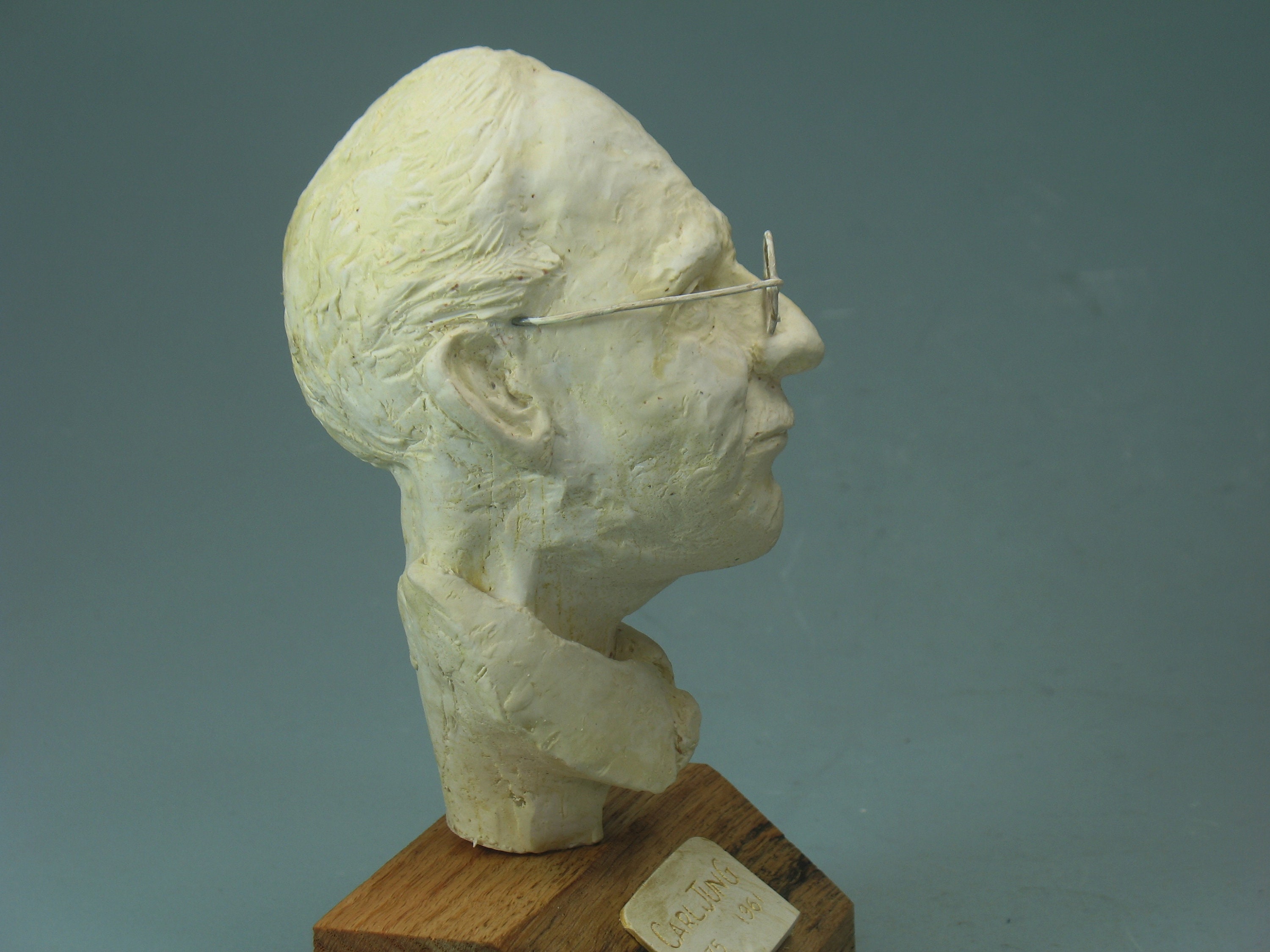 Carl Jung, psychologist bust antique white