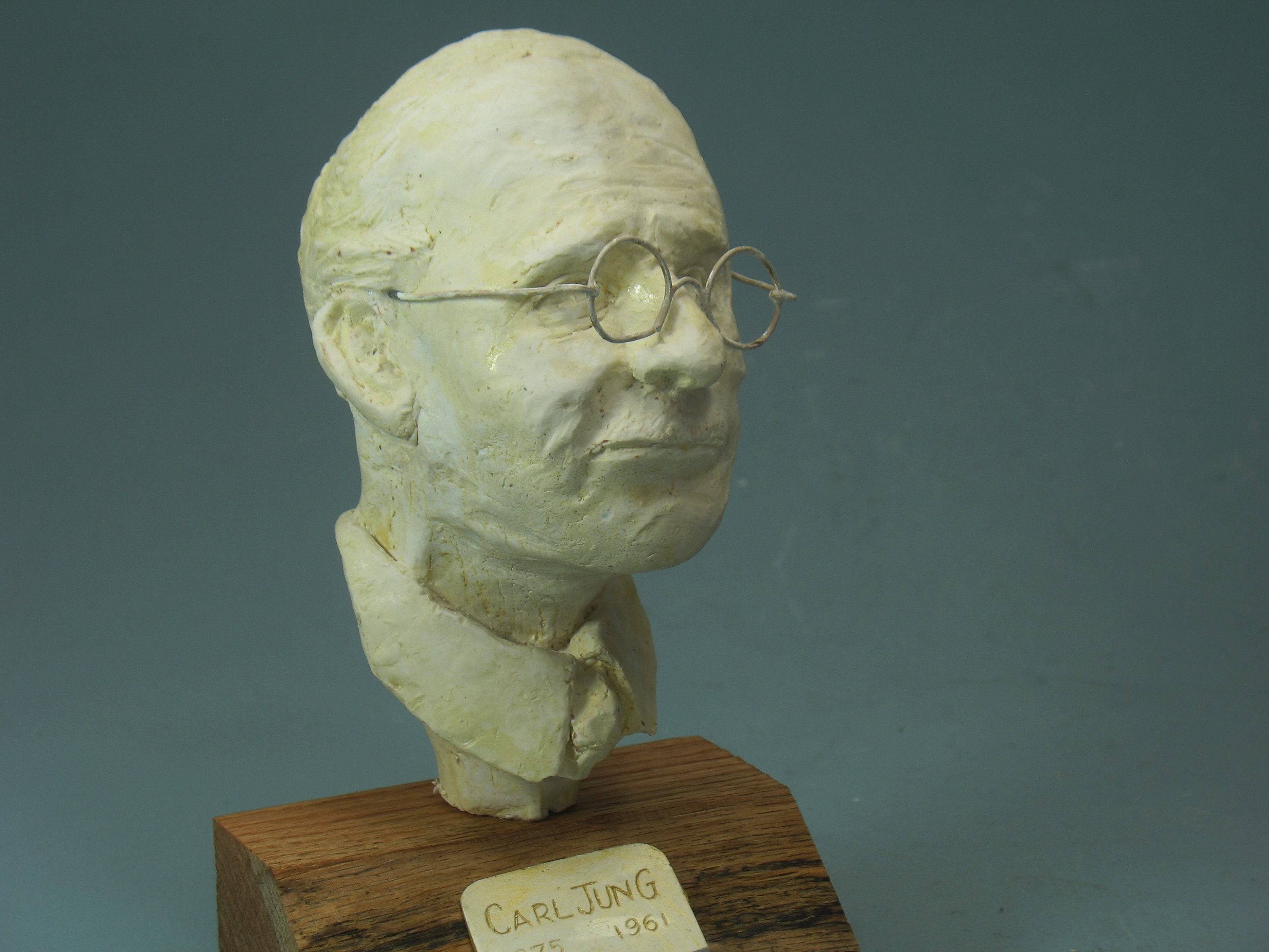 Carl Jung, psychologist bust antique white
