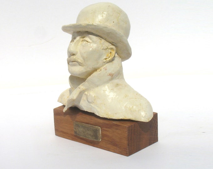 Featured listing image: Puccini - large bust of Giacomo Puccini - antique finish
