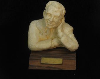 Hammerstein, Oscar --bust of the great lyricist ! Hydrocal  & wood