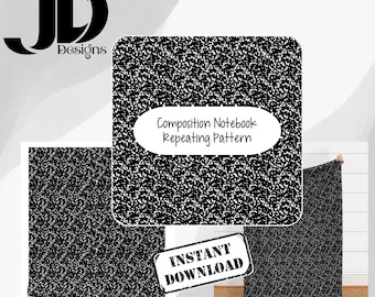 Composition Notebook Seamless Pattern-png digital file