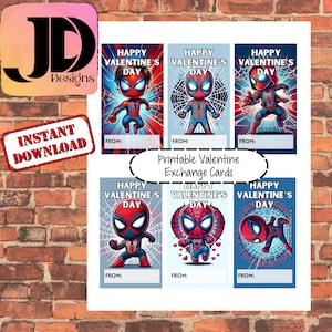 Spidey-inspirierte druckbare Valentinstagskarte - PDF