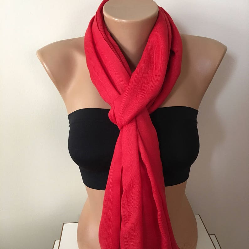 SOFT Pashmina Scarf Red Heavy Winter Scarf Fashion Red Etsy