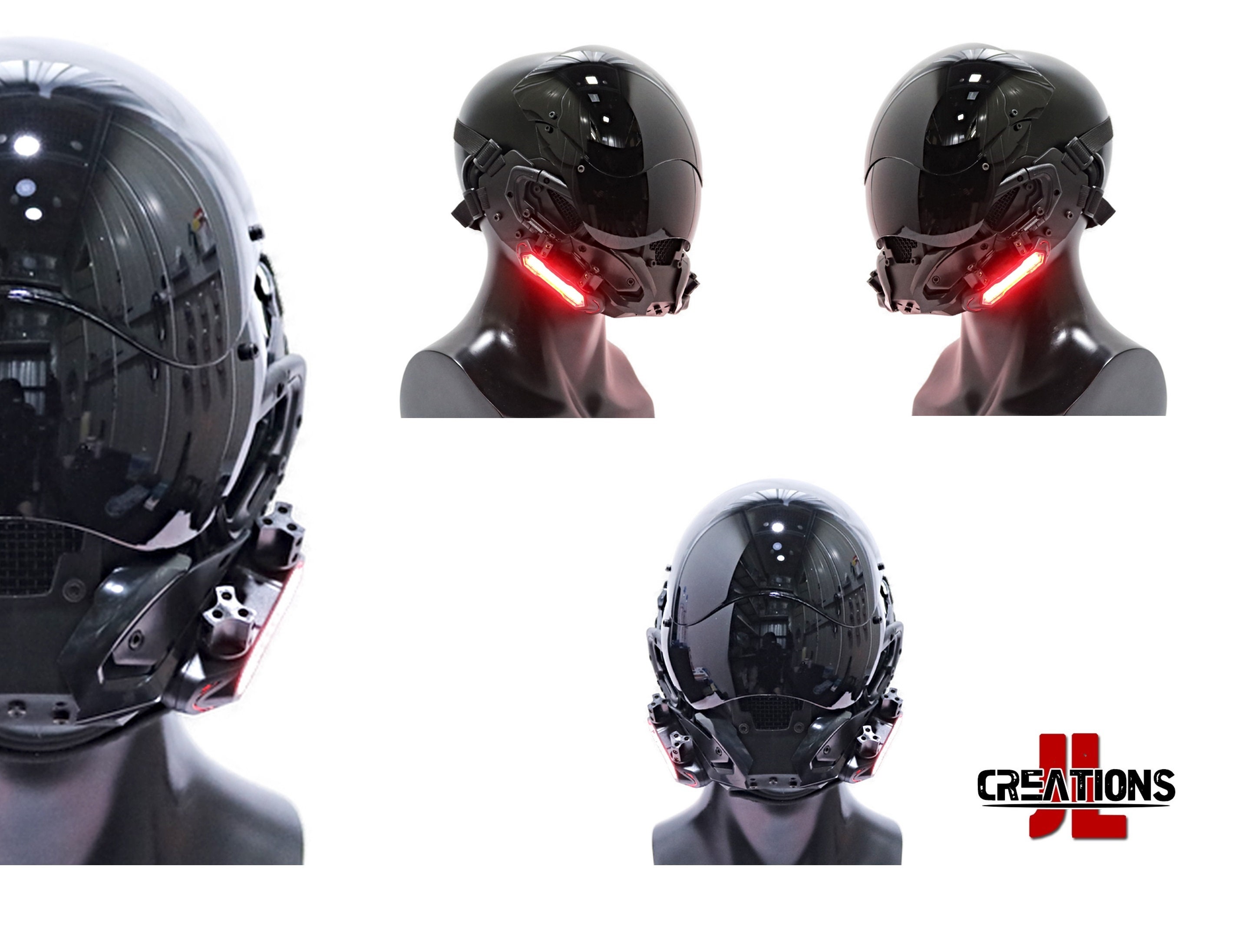 Cyberpunk Full-Face Cyberpolice Copricapo Casco V 1.0 Esce | Etsy Italia