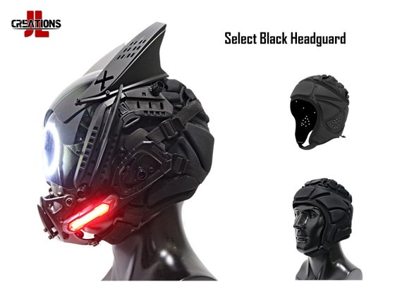 Alpha Genesis Cyberpunk Halloween Headgear Helmet White Etsy 日本