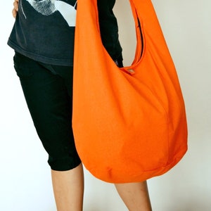 Orange Baumwolltasche Sling Bag Messenger Bag Crossbody Bag Schultertasche Vintage Tasche Retro Tasche Hobo Bag Reisetasche Boho Bag Markttasche Geldbörse