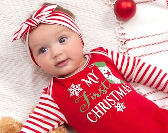 my first christmas baby girl dress