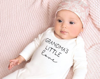 Grandma's Little Love Cotton Romper One Piece - Baby Girl or Baby Boy Outfit - Mother's Day Gift - TesaBabe