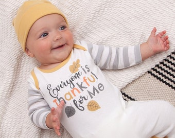 Baby Thanksgiving Romper, Baby Fall Outfit, First Thanksgiving , My First Turkey Day, Baby Boy Clothes, Baby Girl Clothes