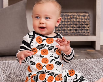 Newborn Halloween Romper, My 1st Halloween Outfit, Tesababe