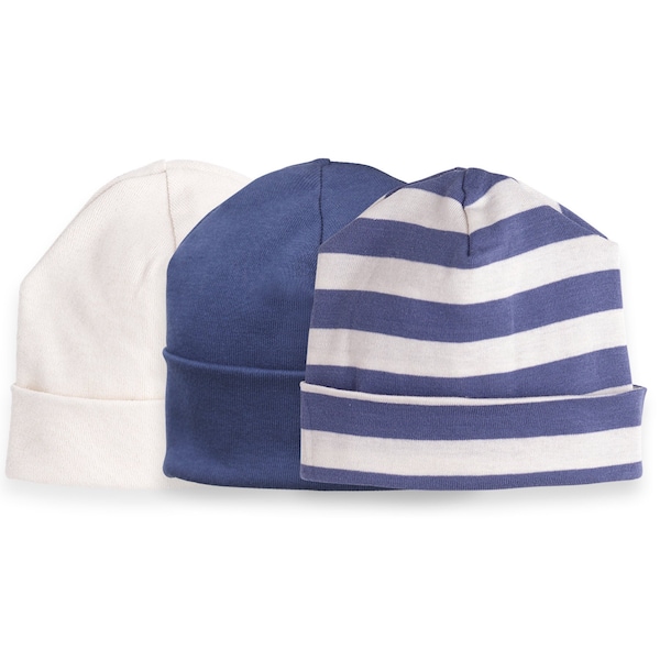 Baby Hats Boys Girls Neutral, Blue, Ivory Baby Boy Hat, Newborn Boy Coming Home Outfit, Toddler Beanie, Striped Hat, Toddler Boys, TesaBabe