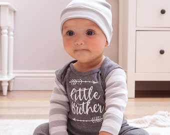 Baby Boy Little Brother Coming Home Outfit, Baby Brother, Newborn Boy, Baby Boy Romper, Coming Home Outfit, Little Brother Outfit