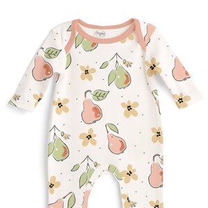 Baby Girl Pears Romper Pattern, 100% Cotton, Sleep n Play, Tesababe 70S