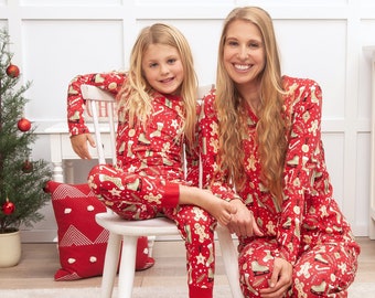 Mommy and me matching christmas dresses
